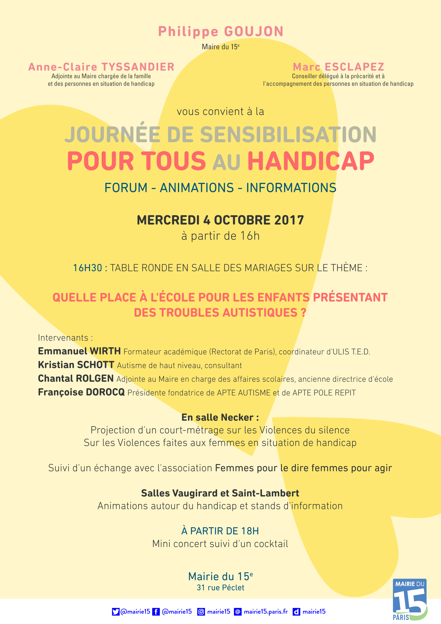 Journée de sensibilisation Mairie du 15ème